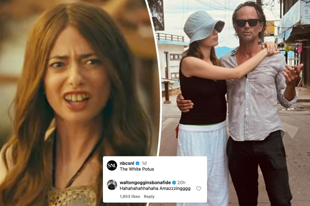 ‘White Lotus’ star Walton Goggins praises ‘SNL’ skit that mocked Aimee Lou Wood