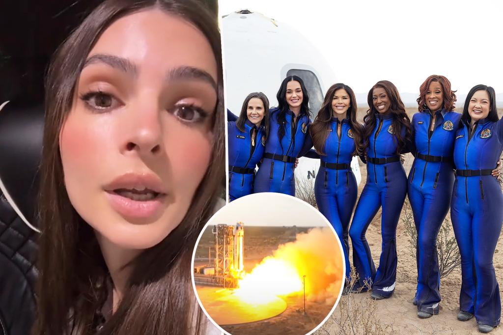 Emily Ratajkowski accuses Blue Origin of ‘destroying the planet’ after launching Katy Perry, Gayle King and more into space