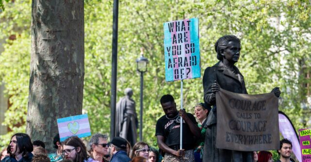 Feminist Statue Defaced During Pro-Trans Protest Rage in London
