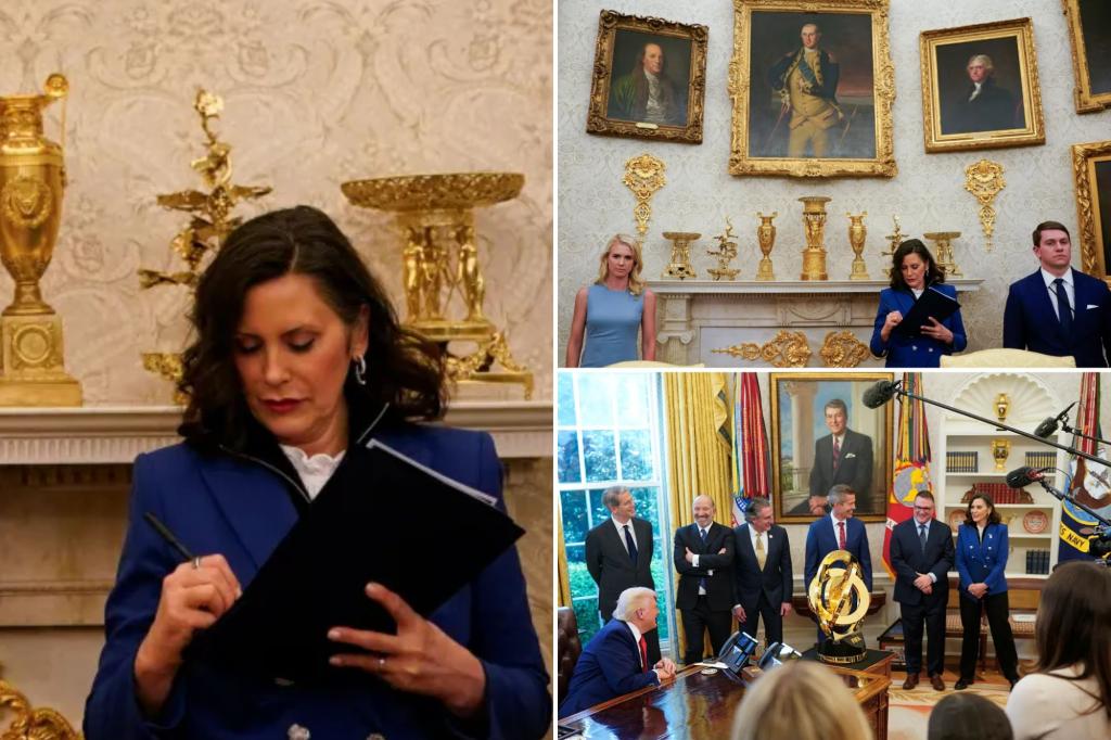 Michigan Gov. Gretchen Whitmer regrets hiding from photographers while in Oval Office with Trump