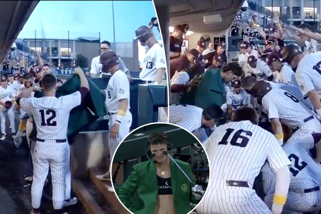 Texas A&M baseball team unveils green jacket celebration as Masters begins