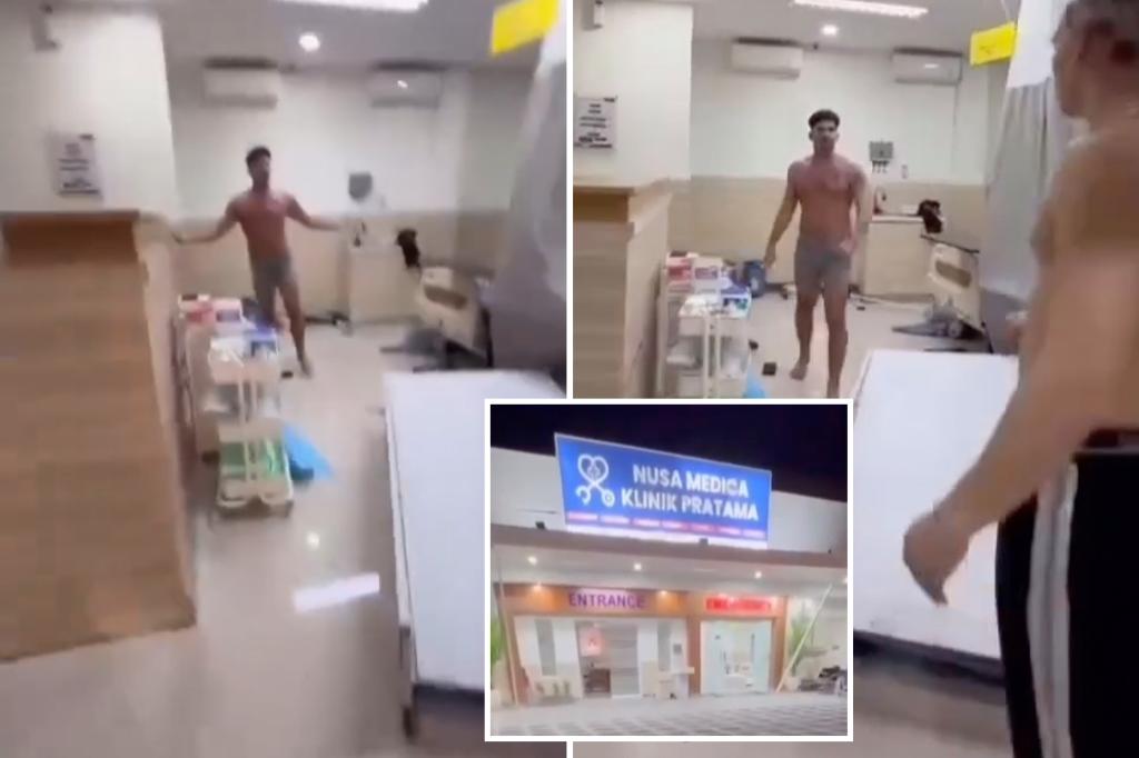 American trashes Bali medical clinic in rampage, gets deported: video