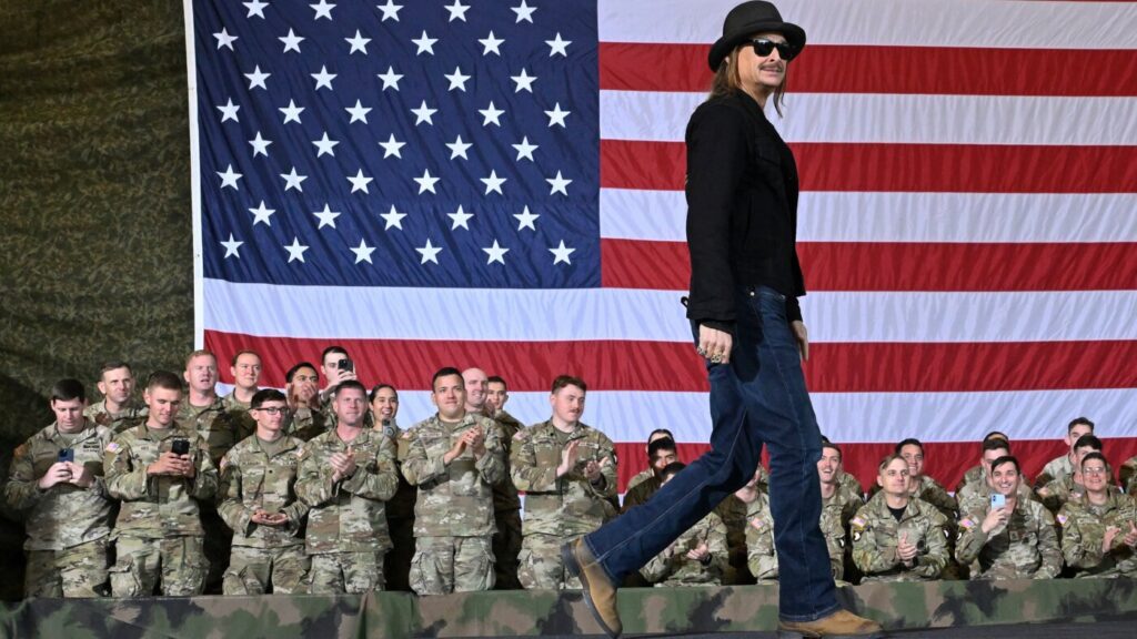 Army reviewing after helicopters hovered alongside Kid Rock’s swimming pool as he saluted : NPR