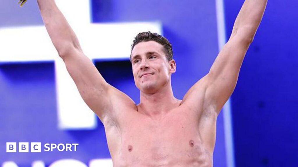 Enhanced Games: Kristian Gkolomeev swims record 50m freestyle time on opening day